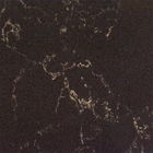 台所カウンタートップの固体表面の人工的な水晶石の黒ミラー色の島