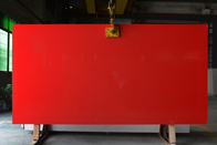 30mmの厚さの人工的な設計された水晶石の純粋で赤い台所カウンタートップ材料