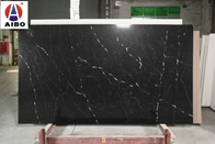 Calacattaの人工的な黒い水晶石造りの平板（酸の抵抗力がある）