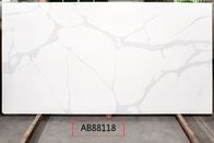 台所Worktops 3200*1600mmのためのCalacataの磨かれた白い水晶石造りの平板