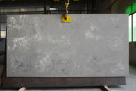 水晶石の台所島のWorktopsの大理石の灰色の革表面