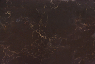 台所カウンタートップの固体表面の人工的な水晶石の黒色