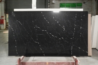 SGSの黒のCalacattaの人工的な水晶耐熱性石造りの台所カウンタートップ